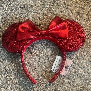 Sparkling Red Sequin Ears Headband